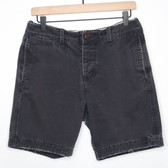 Abercrombie & Fitch Mens Bermuda Chinos Size 30 Dark‎ Gray Wash Preppy Golf - Picture 1 of 10